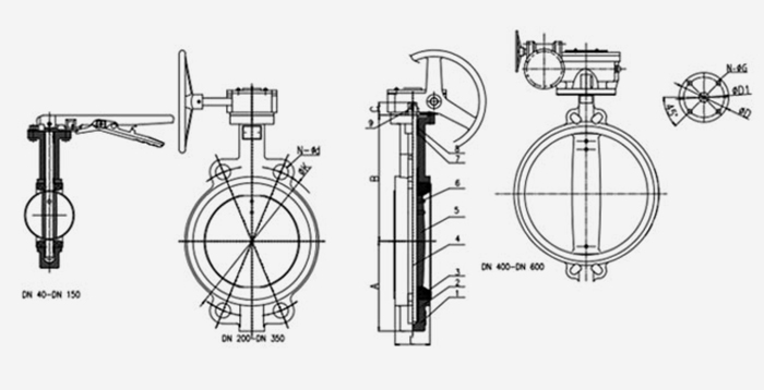 فروش شیر یا ولو باترفلای Wafer Type Butterfly Valve